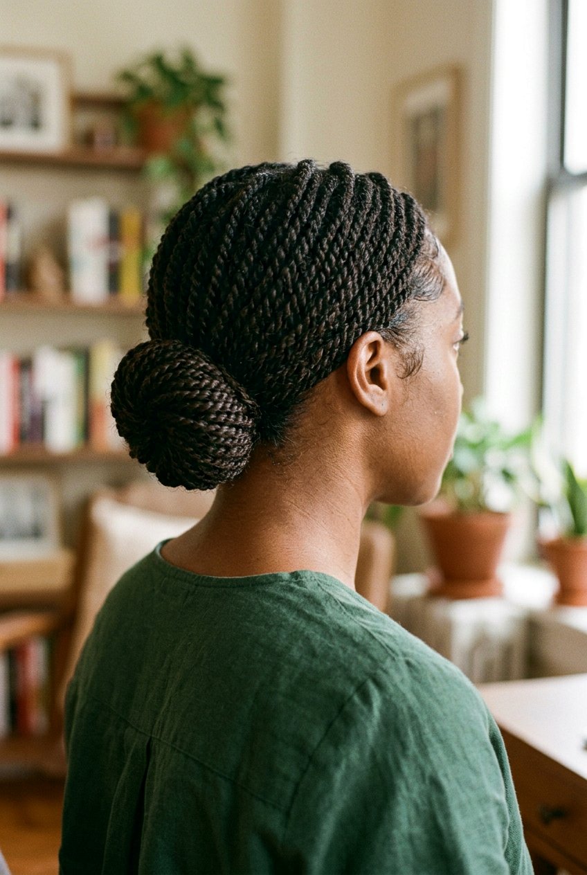 Messy Top Knot Mini Twist Bun - 20 mini twist bun for natural hair - 20 mini twist bun for natural hair