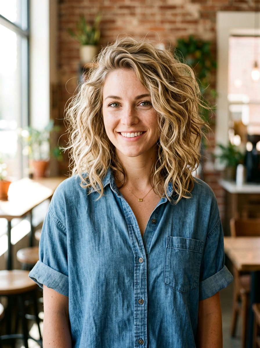 Messy Tousled Wavy Shoulder Length Haircut - 20 shoulder length wavy haircut for fine hair - 20 shoulder length wavy haircut for fine hair