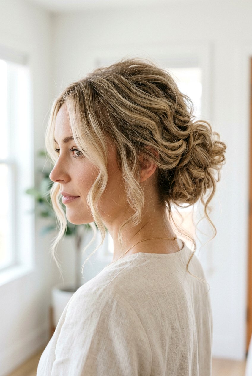 Messy Updo For Thin Hair - 20 hairstyles for thin hair - 20 hairstyles for thin hair