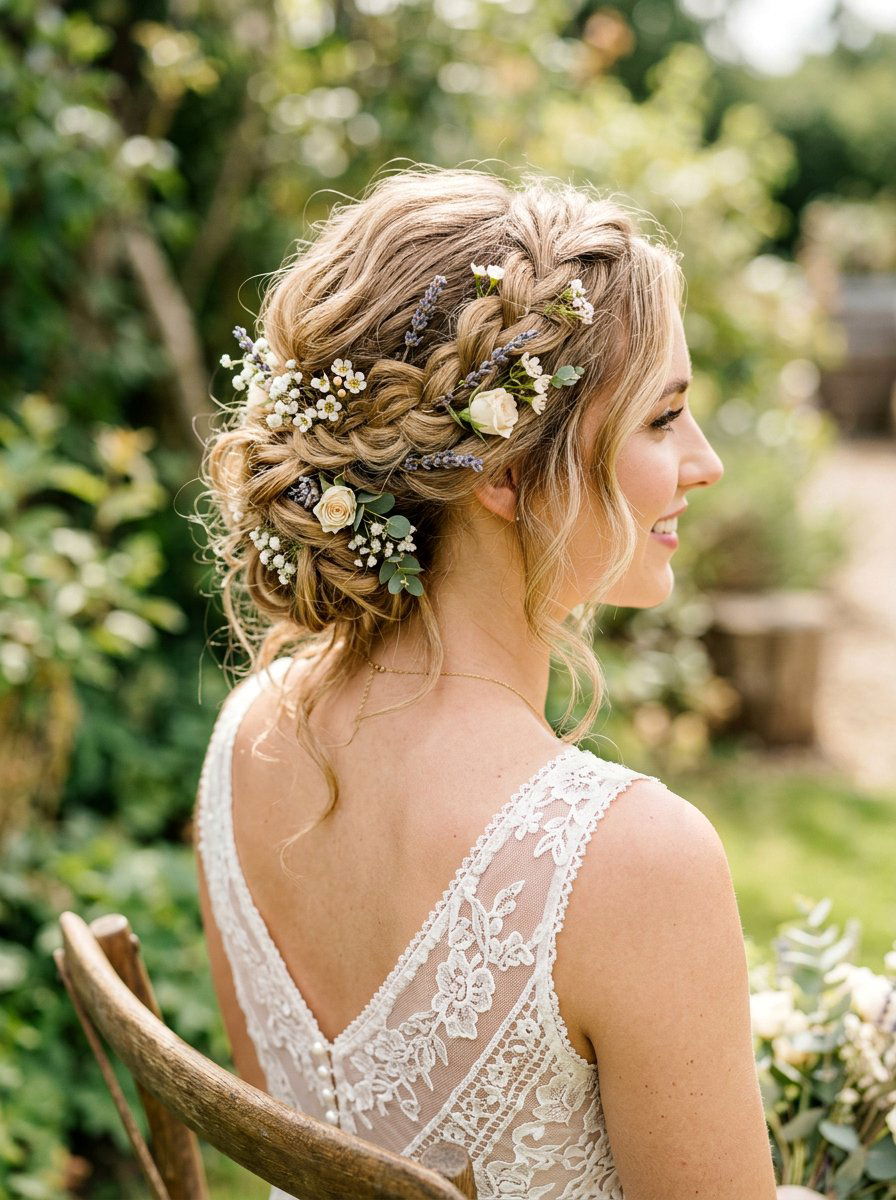 Messy Updo Shoulder Length Wedding Hair - 20 wedding hairstyles for shoulder length hair - 20 wedding hairstyles for shoulder length hair