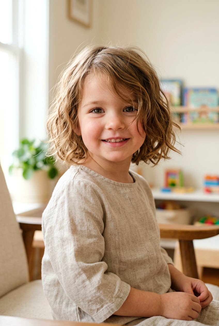 Messy Wave Toddler Bob - 20 toddler bob haircut for girls - 20 toddler bob haircut for girls