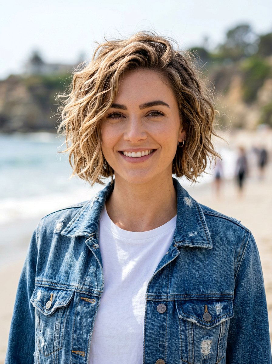 Messy Waves Short Bob - 20 quick hairstyle for short bob women - 20 quick hairstyle for short bob women