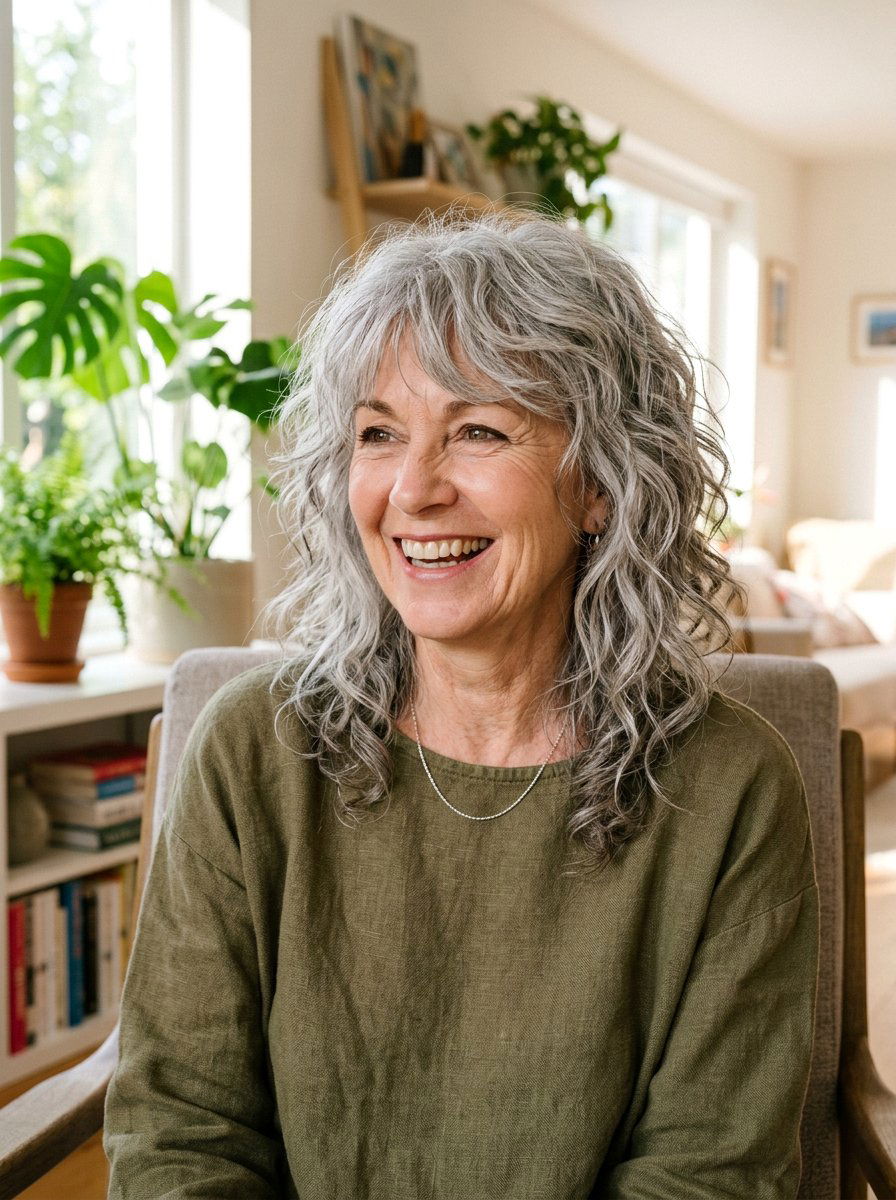 Messy Wavy Shag Haircut - 20 wavy shag haircut for women over 60 - 20 wavy shag haircut for women over 60