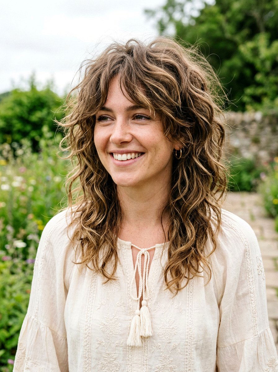 Messy Wavy Shag - 20 hairstyle to hide thinning temples - 20 hairstyle to hide thinning temples