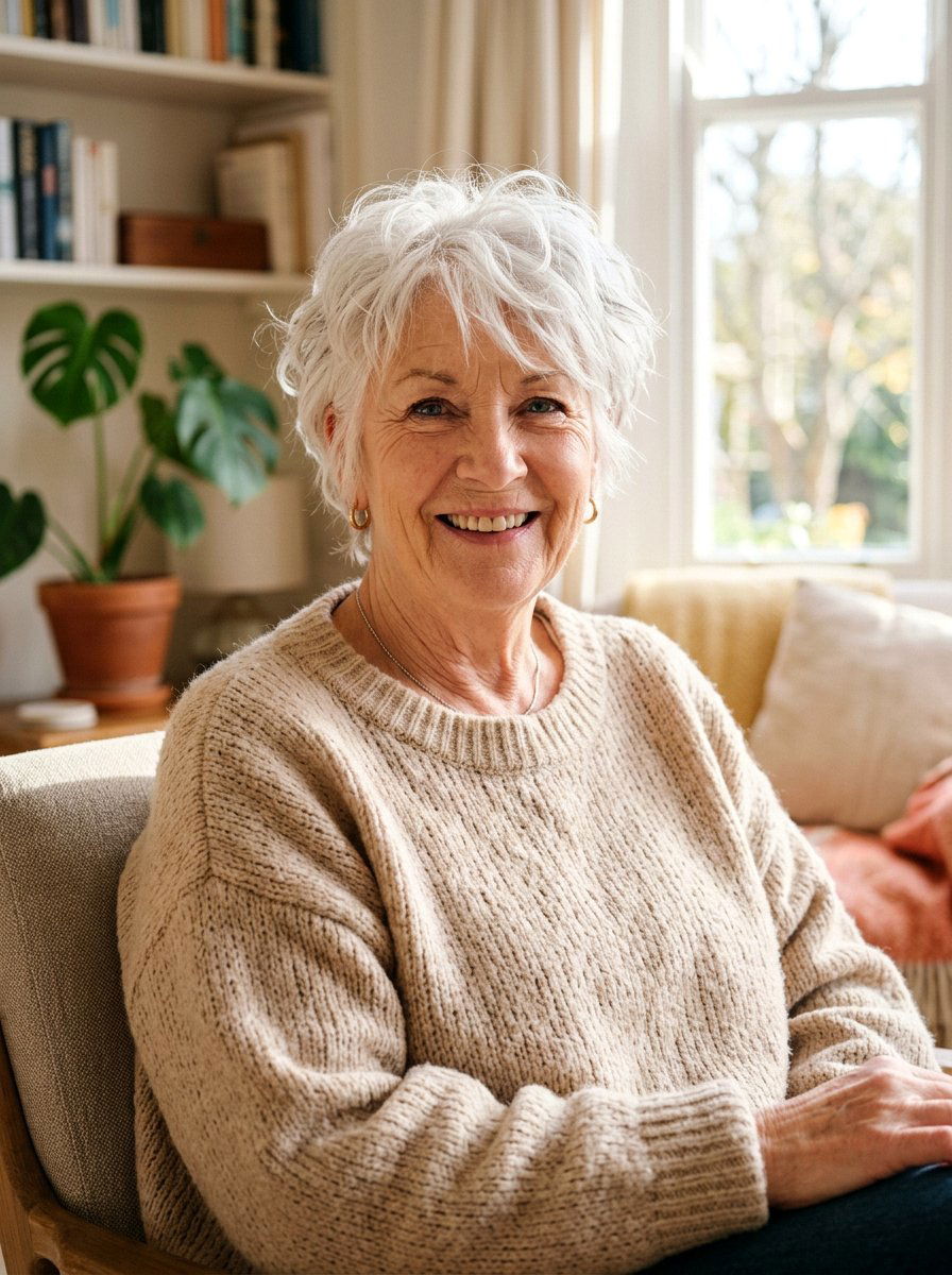 Messy White Pixie Haircut - 20 white pixie haircut for older women - 20 white pixie haircut for older women