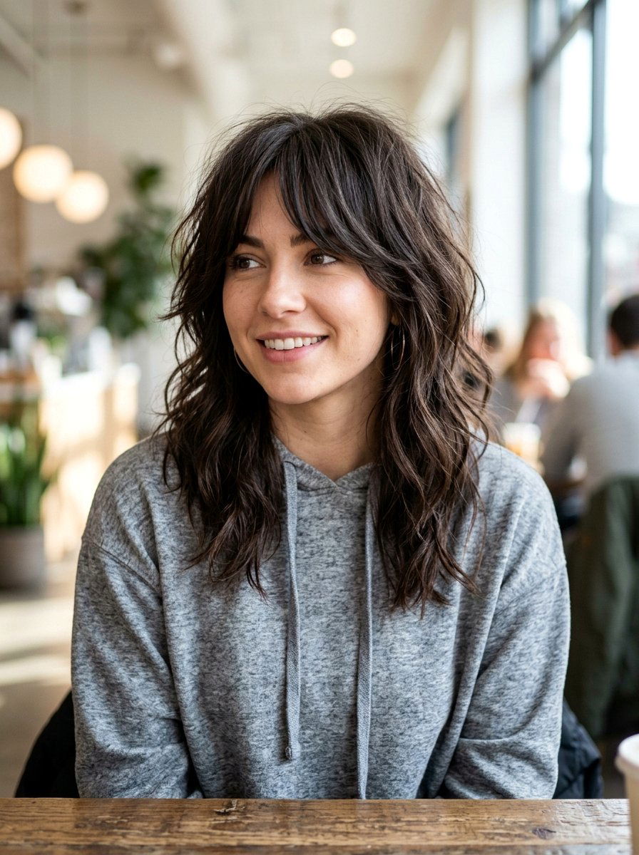 Messy Wolf Cut For Oval Face - 20 fall wolf cut ideas - 20 fall wolf cut ideas