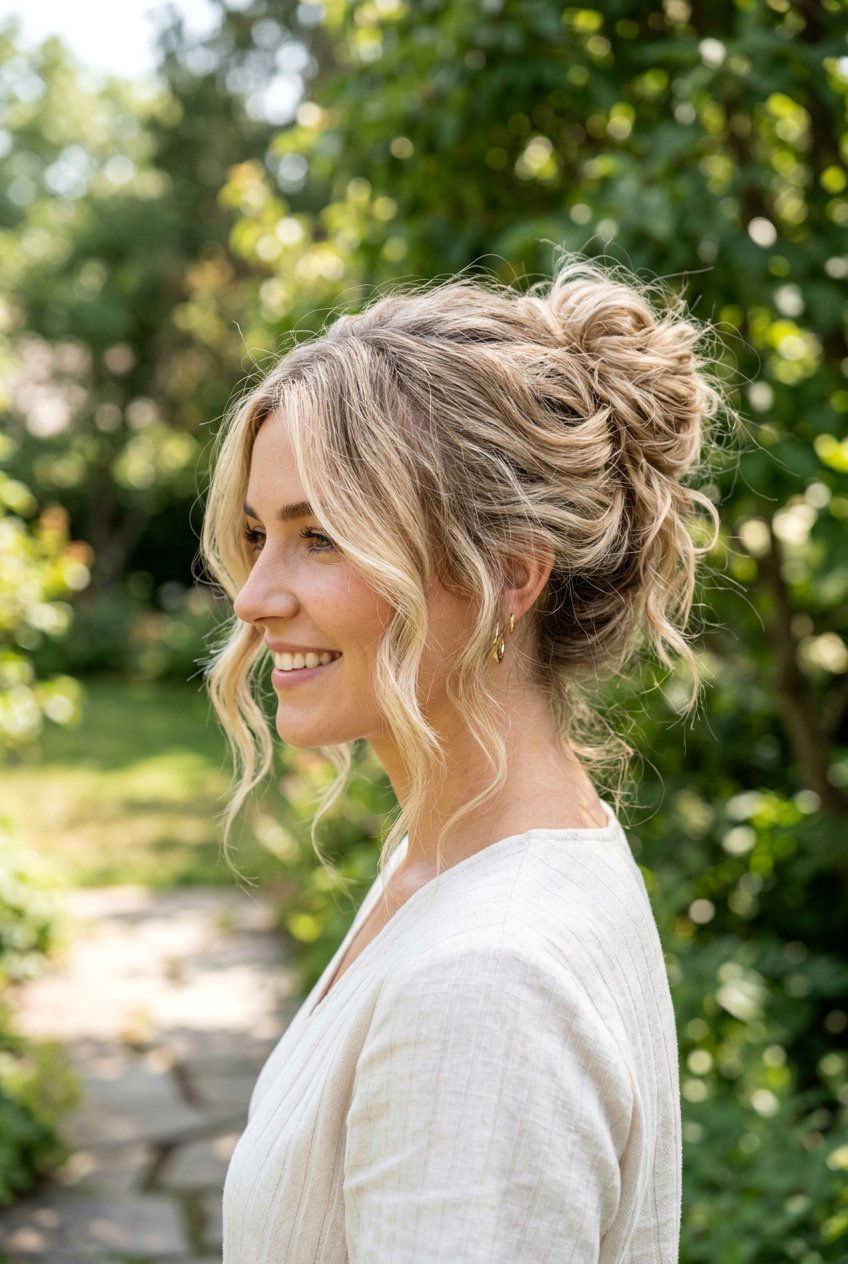 Messy bun - 20 easy updo hairstyles - 20 easy updo hairstyles