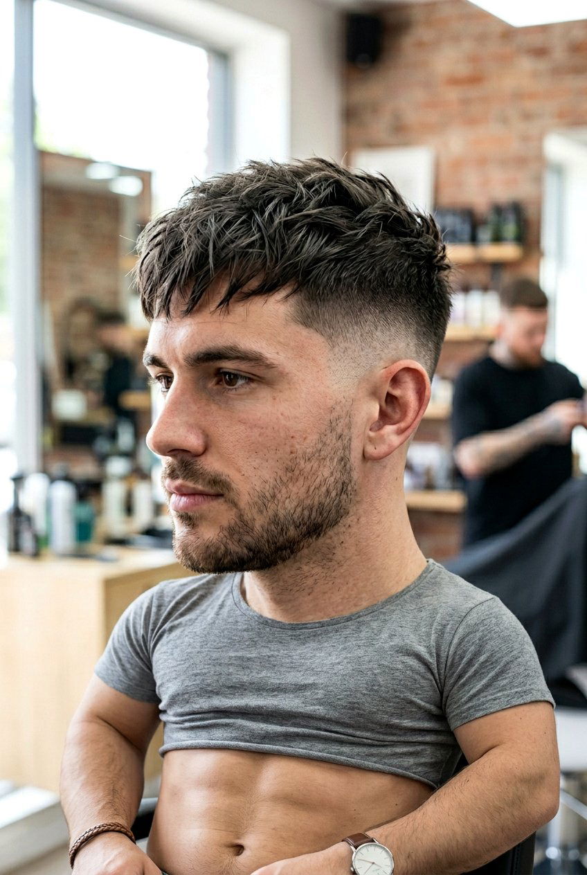 Messy crop top - 20 hairstyles for men with thick hair - 20 hairstyles for men with thick hair