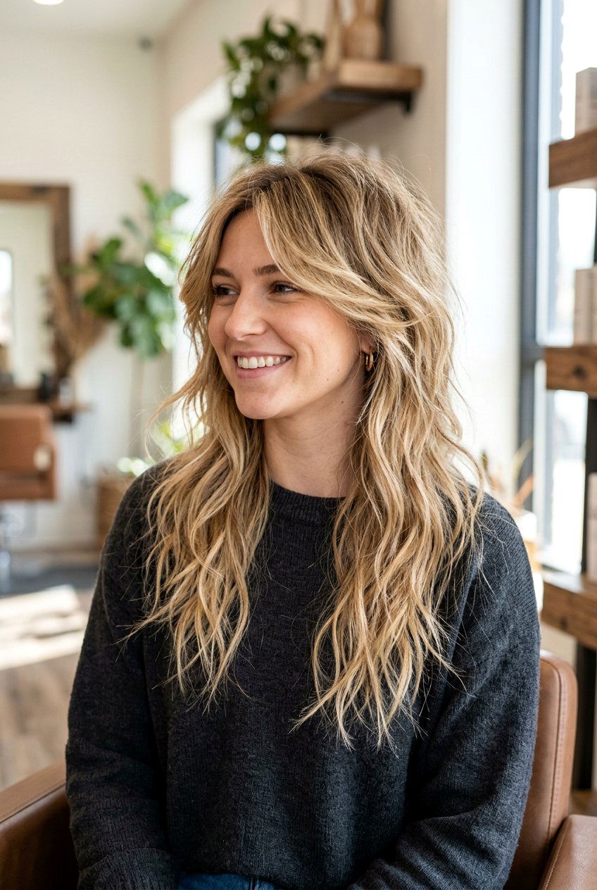 Messy feather cut for long hair - 20 feather cut for long hair - 20 feather cut for long hair