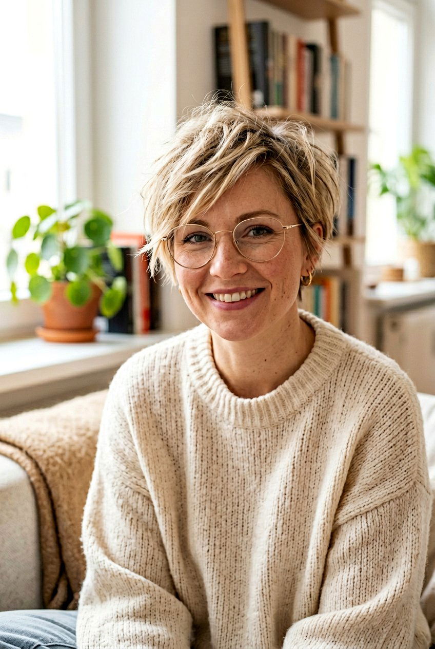 Messy feathered pixie for glasses - 20 feathered pixie for women with glasses - 20 feathered pixie for women with glasses