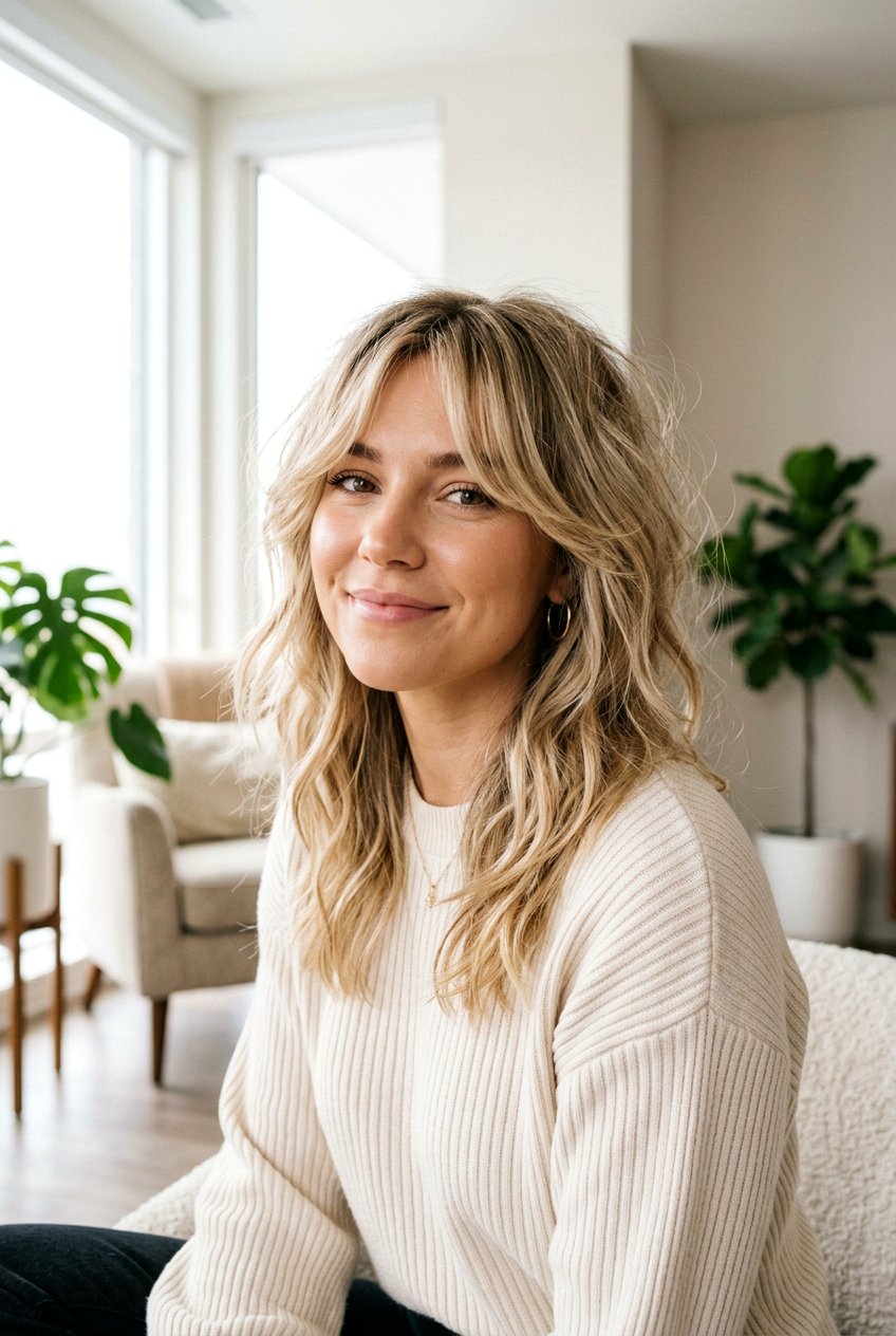 Messy layers with curtain bangs - 20 curtain bangs with layers - 20 curtain bangs with layers