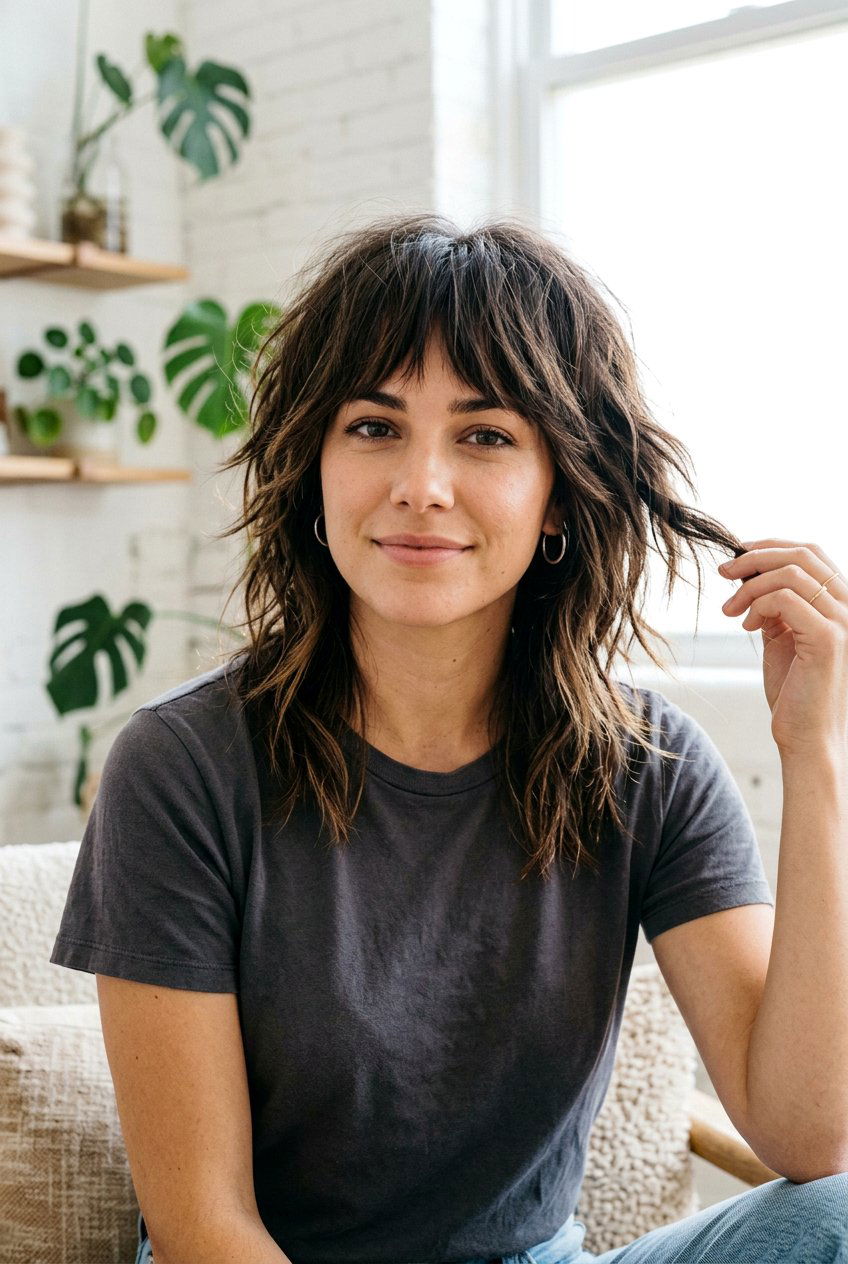 Messy razor cut shag - 20 razor cut shag - 20 razor cut shag