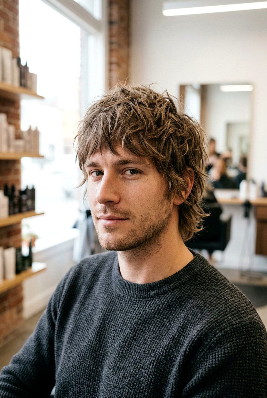 Messy shag - 20 shag haircut for men - 20 shag haircut for men