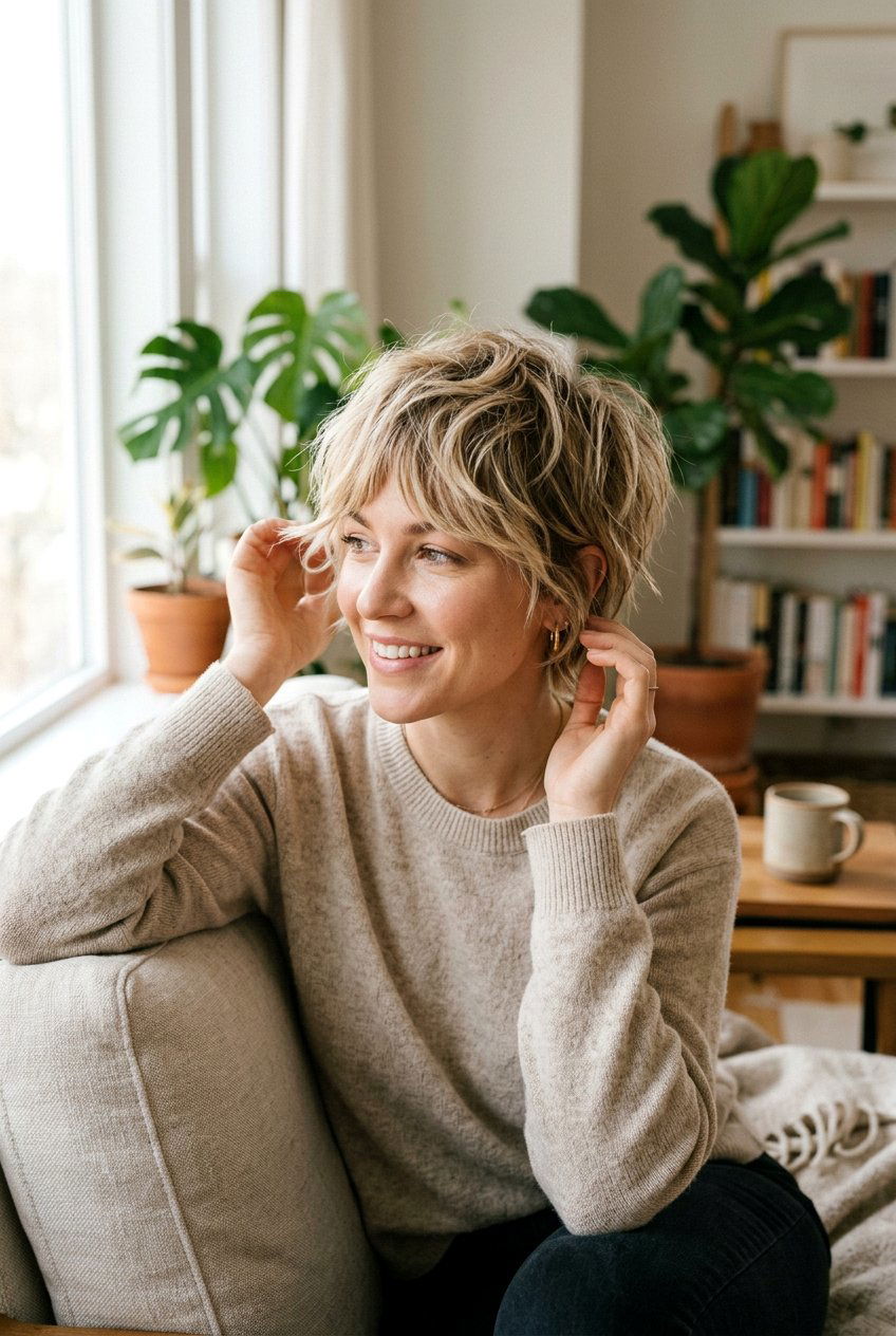 Messy shaggy pixie - 20 low maintenance pixie haircut - 20 low maintenance pixie haircut