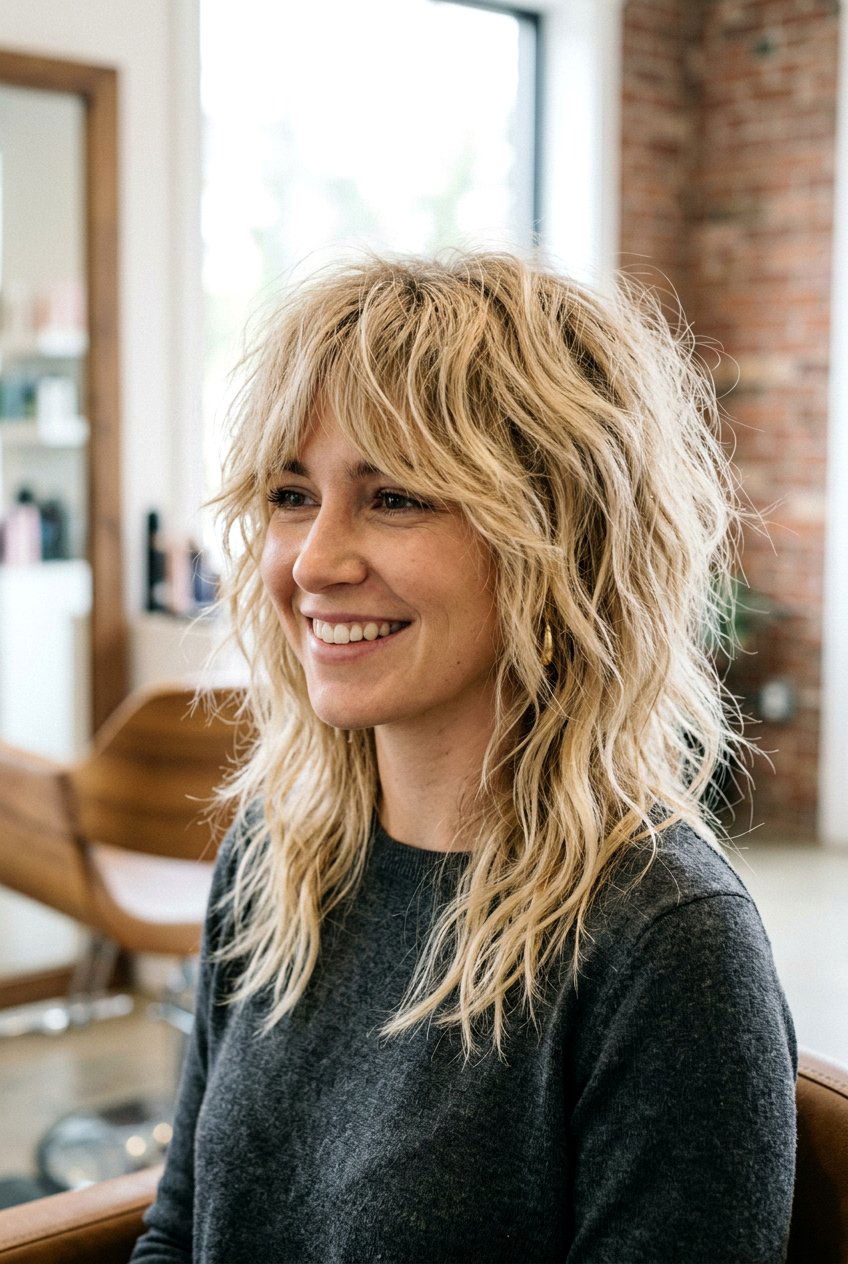 Messy shoulder length shag - 20 shoulder length shag haircut - 20 shoulder length shag haircut