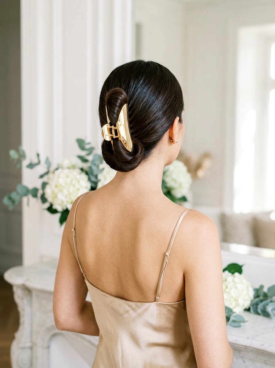 Metallic Claw Clip Updo - 20 y2k claw clip updo - 20 y2k claw clip updo