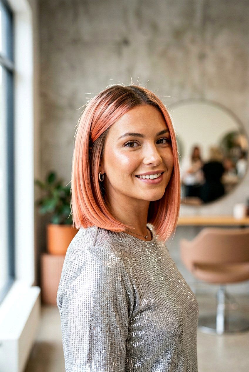 Metallic Coral Peach Balayage - 20 coral peach balayage - 20 coral peach balayage