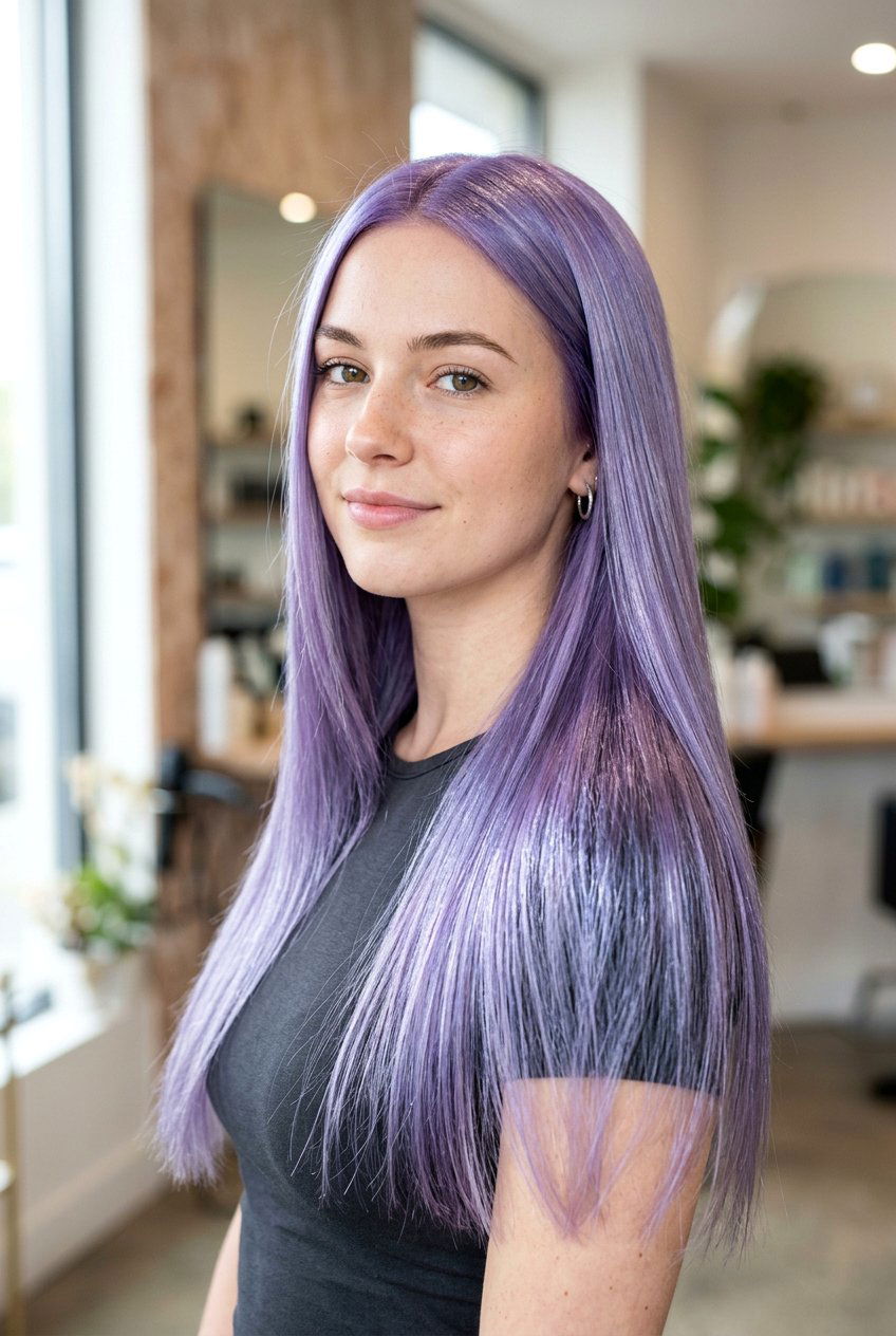 Metallic Lavender Hair - 20 pastel purple hair - 20 pastel purple hair
