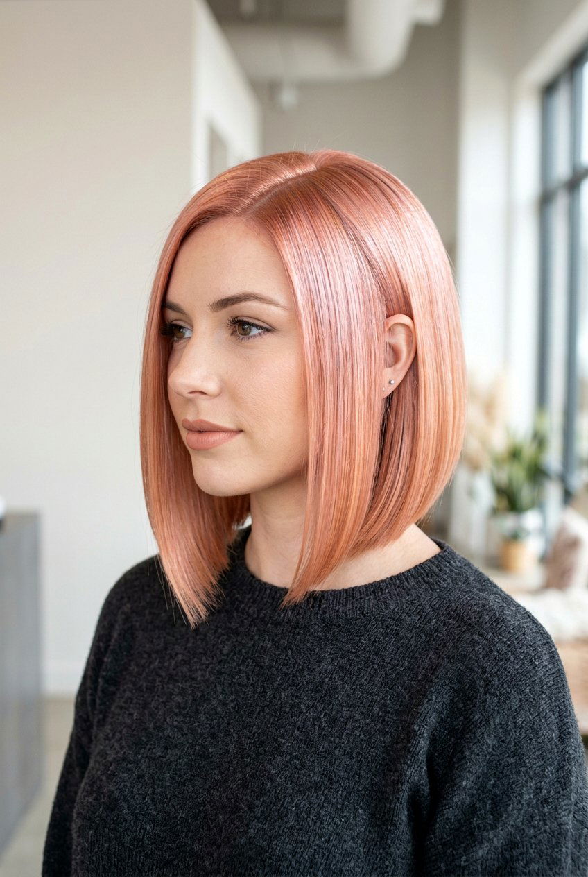 Metallic Peach Hair - 20 peach hair color ideas - 20 peach hair color ideas