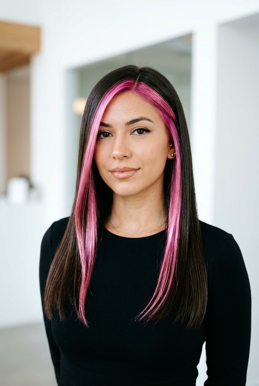 Metallic Pink Money Piece Hair - 20 pink money piece hair - 20 pink money piece hair