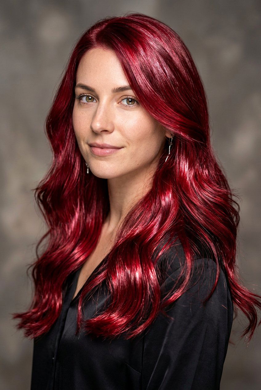 Metallic Ruby Red Hair - 20 ruby red hair color - 20 ruby red hair color