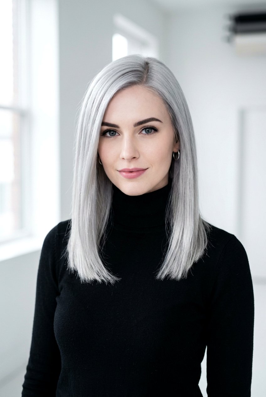 Metallic Silver Hair For Cool Skin Tones - 20 metallic silver hair color - 20 metallic silver hair color