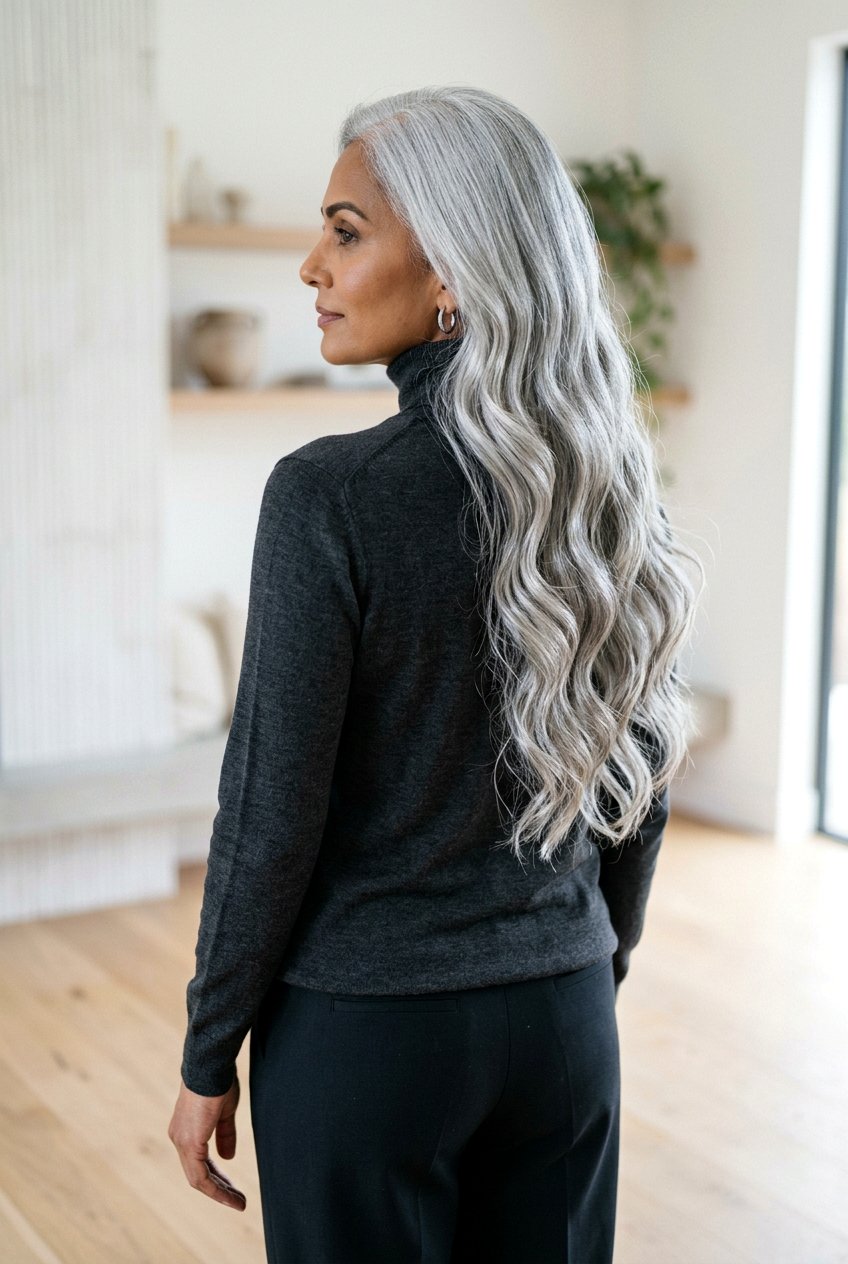 Metallic Silver Hair For Long Hair - 20 metallic silver hair color - 20 metallic silver hair color