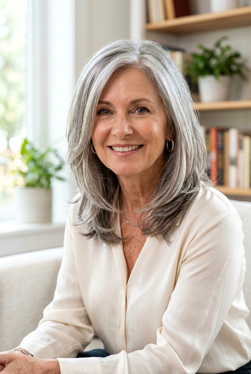 Metallic Silver Hair On Naturally Gray Hair - 20 metallic silver hair color - 20 metallic silver hair color