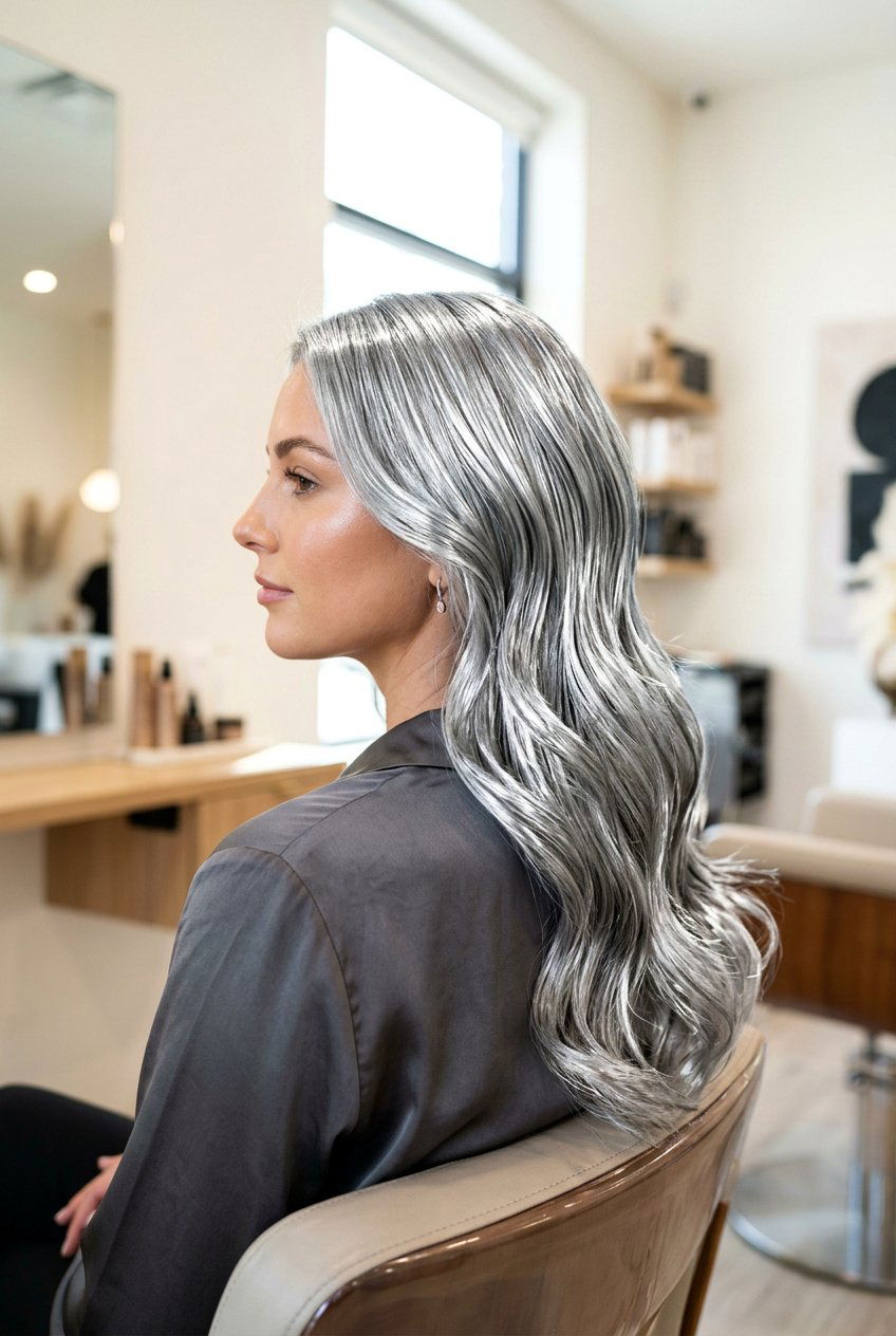 Metallic Silver Hair - 20 silver hair color ideas - 20 silver hair color ideas
