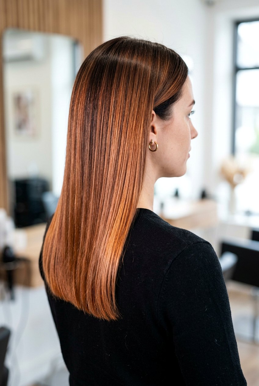 Metallic copper balayage - 20 copper balayage hair color - 20 copper balayage hair color