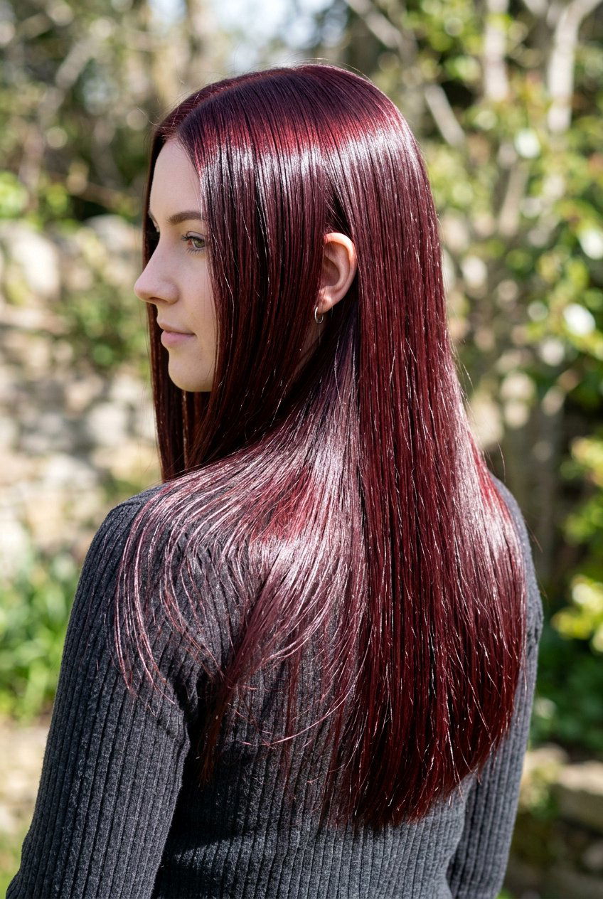 Metallic dark cherry red - 20 dark cherry red hair - 20 dark cherry red hair