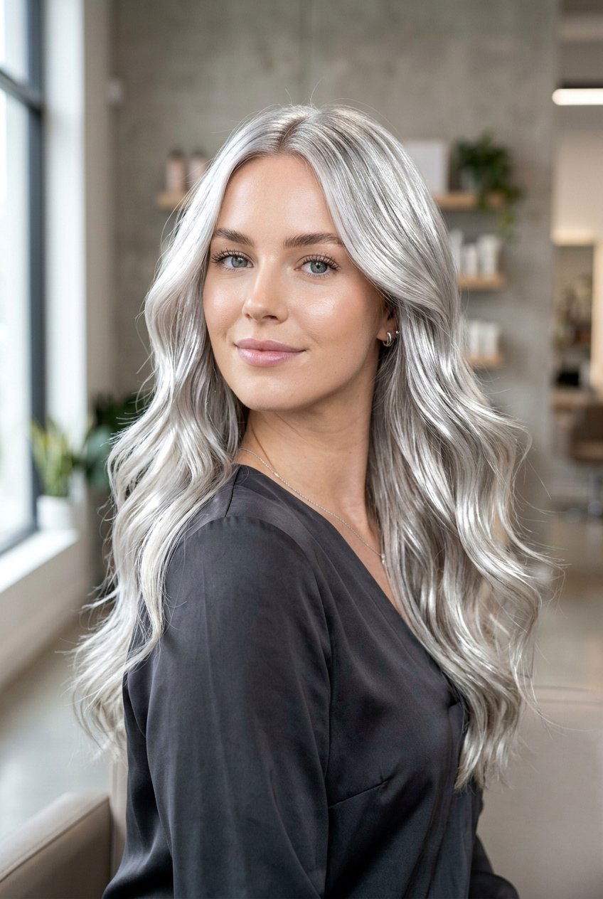 Metallic icy blonde hair - 20 icy blonde hair color - 20 icy blonde hair color