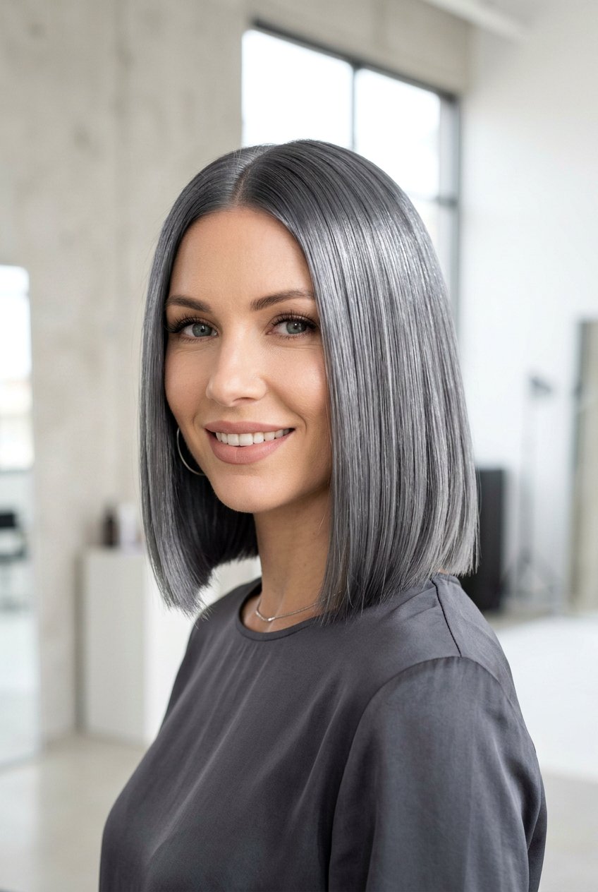 Metallic smoky gray hair - 20 smoky gray hair color - 20 smoky gray hair color