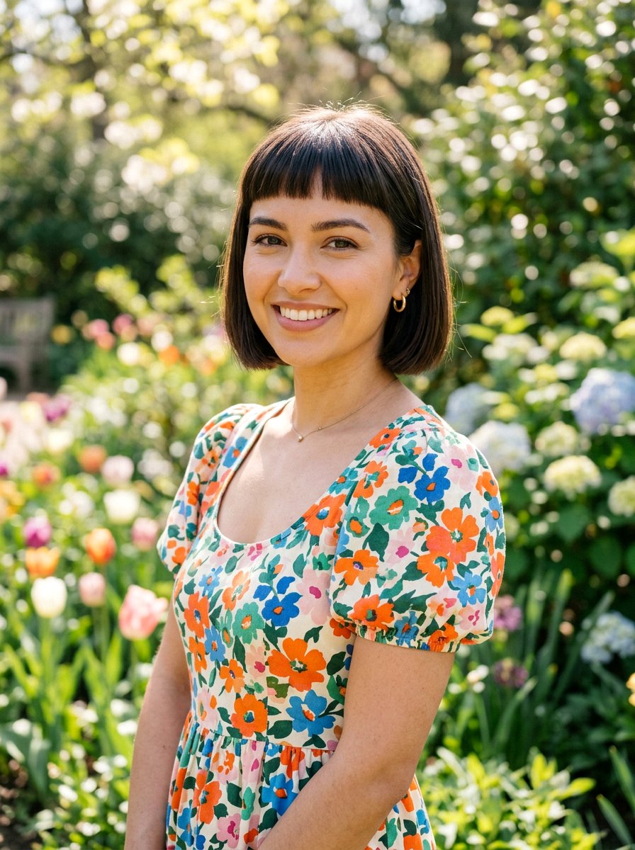 Micro Bang Bob - 20 spring haircut trends for women - 20 spring haircut trends for women