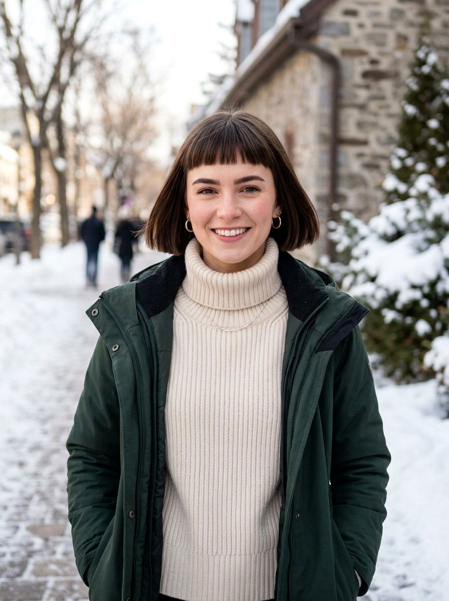 Micro Bang Bob Haircut - 20 trendy haircut for college girls 2026 - 20 trendy haircut for college girls 2026