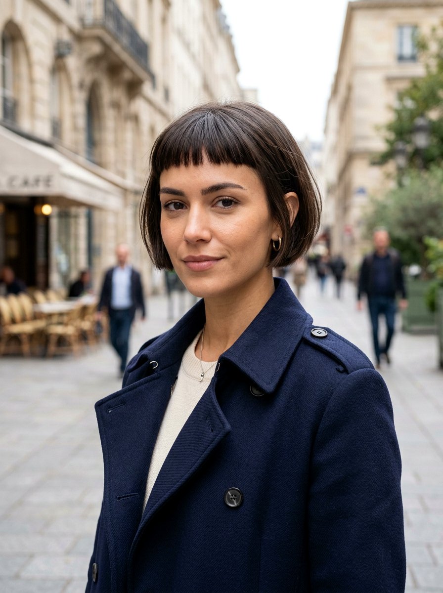 Micro Bangs Bob - 20 winter haircut trends for women - 20 winter haircut trends for women