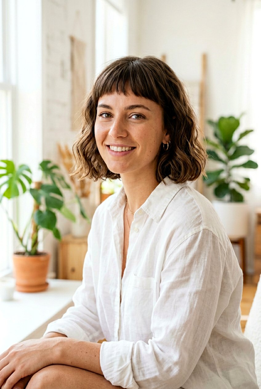 Micro Bangs Bob For Wavy Hair - 20 micro bangs bob haircut - 20 micro bangs bob haircut