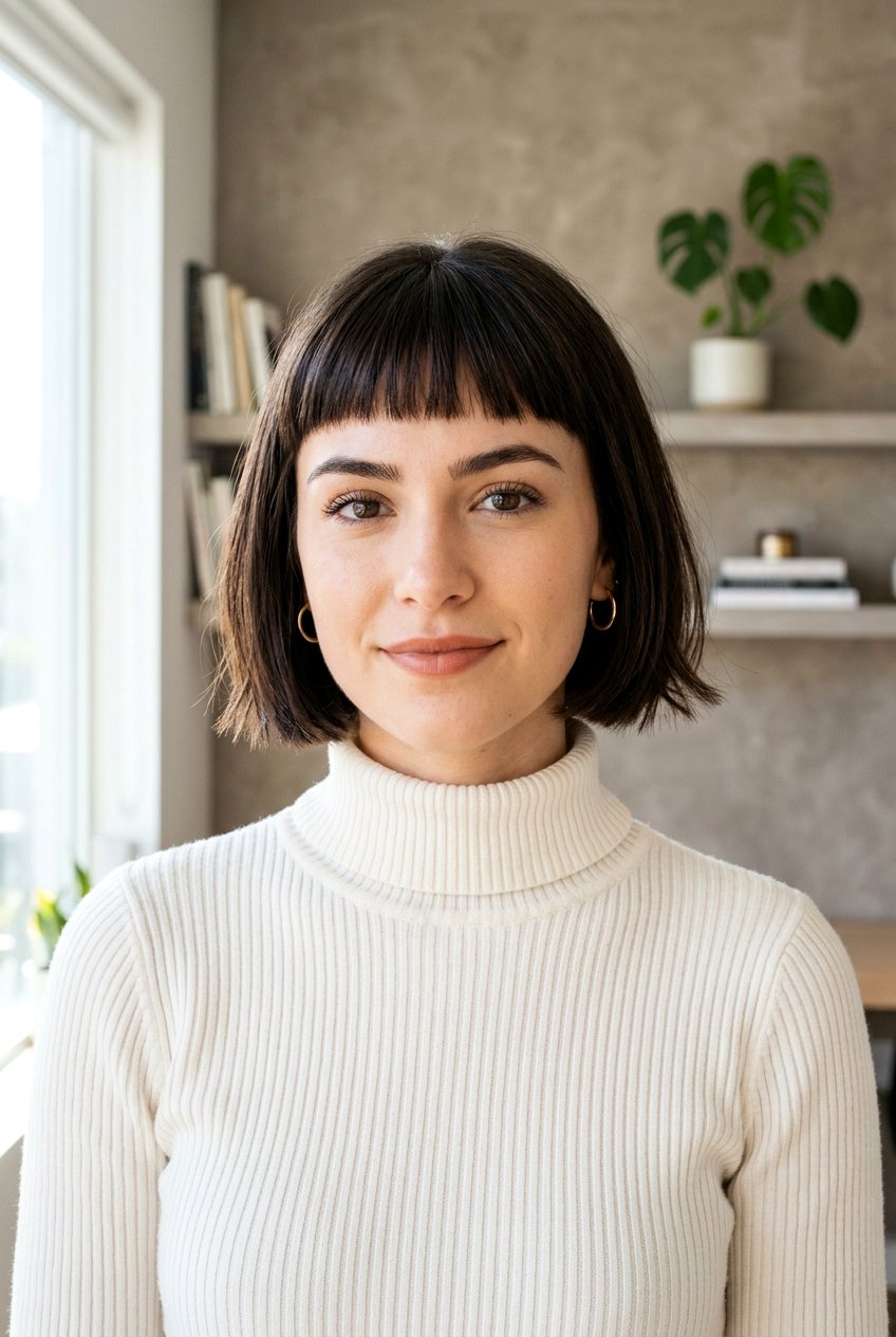 Micro Bangs Bob Haircut - 20 best haircut ideas for roundup posts - 20 best haircut ideas for roundup posts