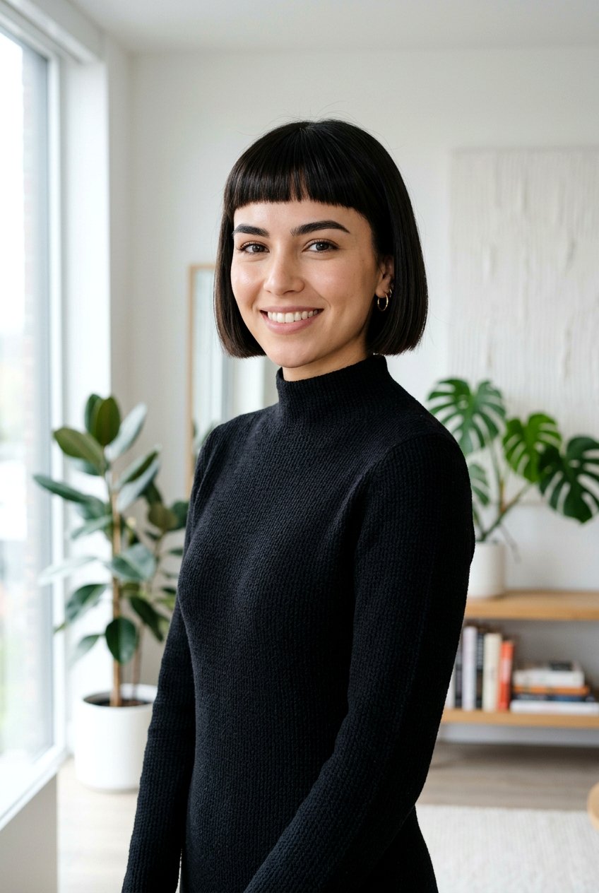 Micro Bangs Bob - 30 popular short hairstyles for women - 30 popular short hairstyles for women