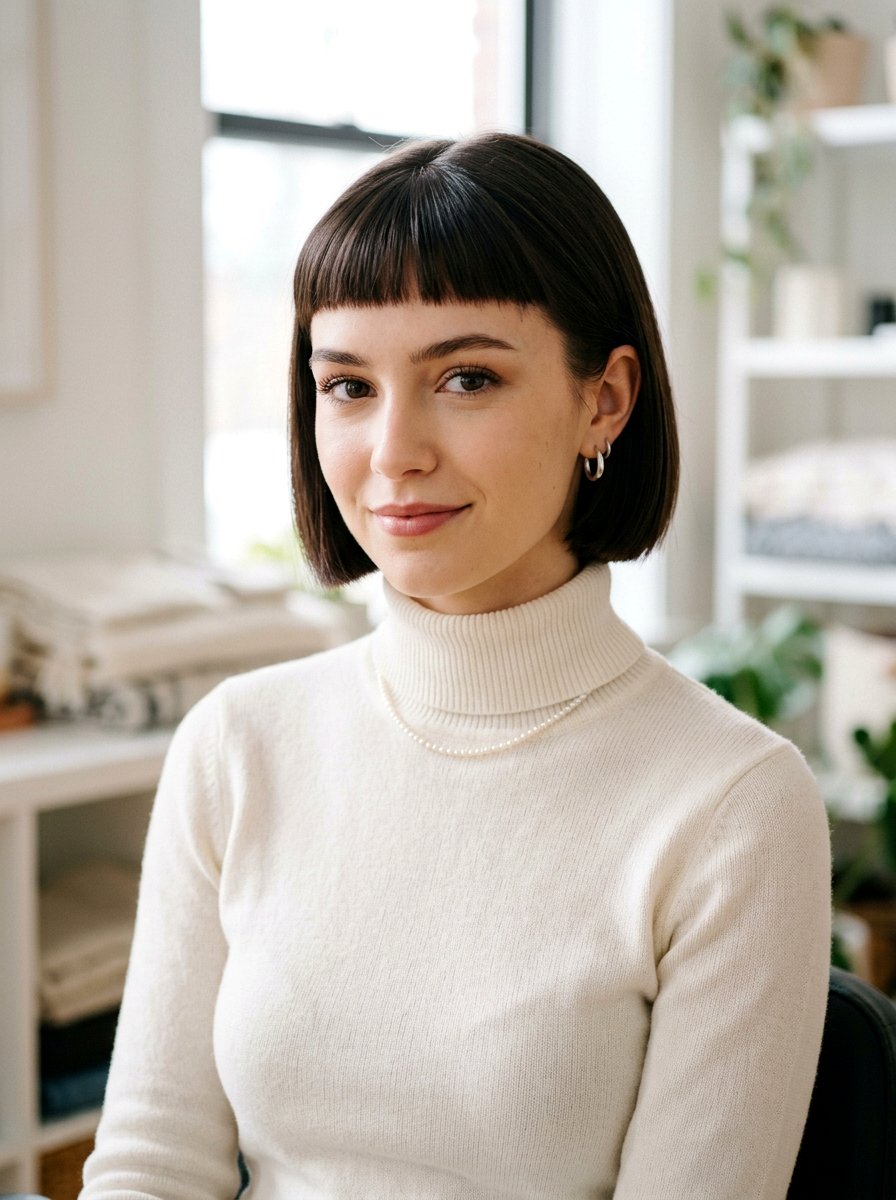 Micro Bangs Coquette Bob - 20 coquette haircut ideas - 20 coquette haircut ideas