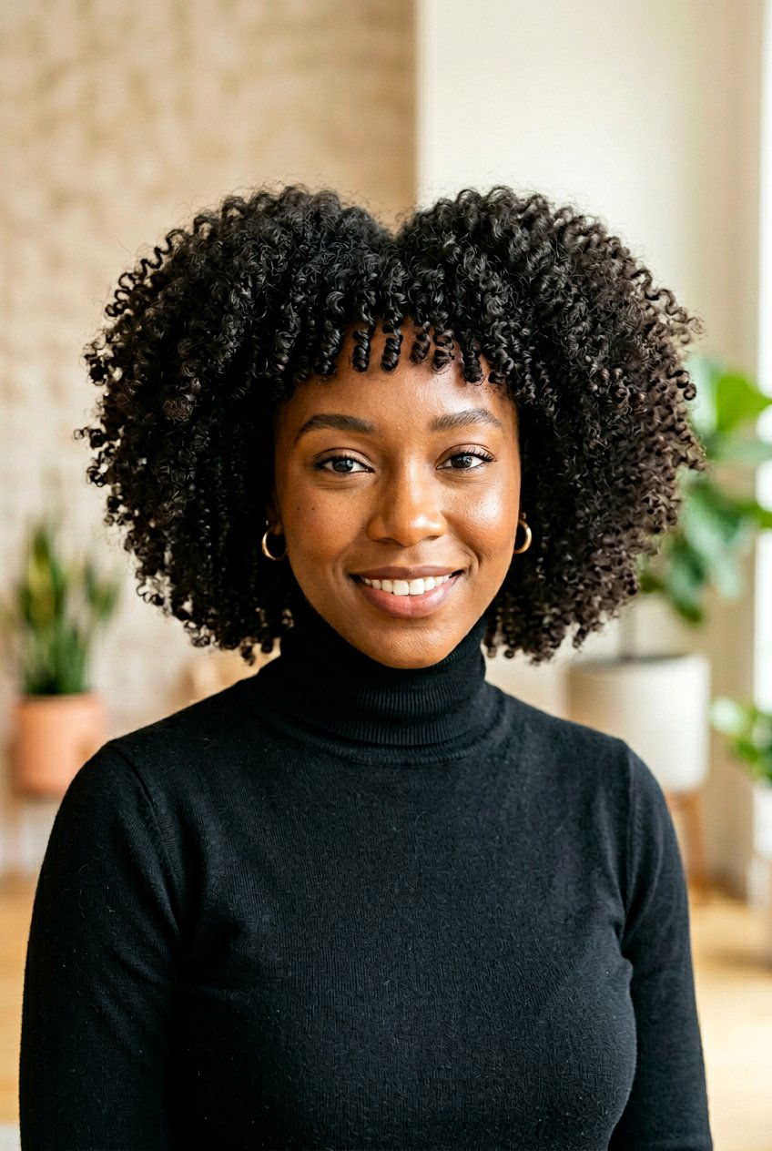 Micro Bangs For Natural Hair - 20 natural hair bangs styles - 20 natural hair bangs styles