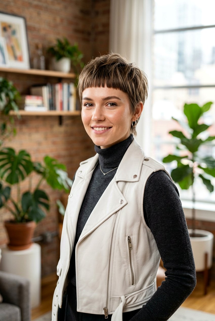 Micro Bangs Haircut - 20 80s layered short haircut women - 20 80s layered short haircut women