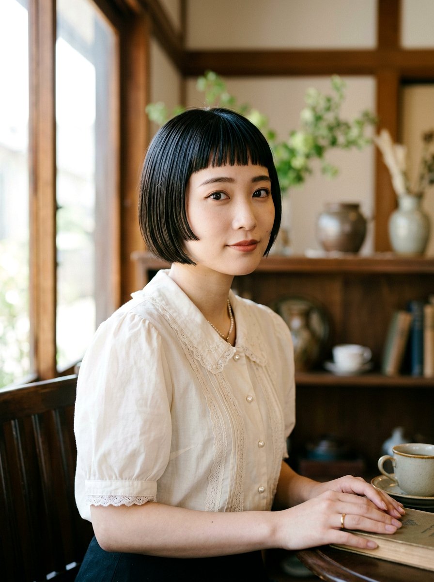 Micro Bangs Japanese Hime Bob Haircut - 20 japanese hime bob haircut - 20 japanese hime bob haircut