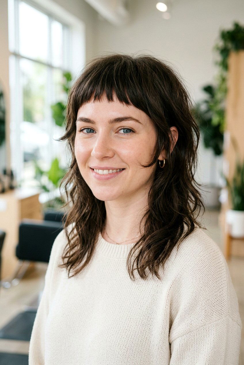 Micro Bangs With Face Frame Layers - 20 face framing layers haircut - 20 face framing layers haircut