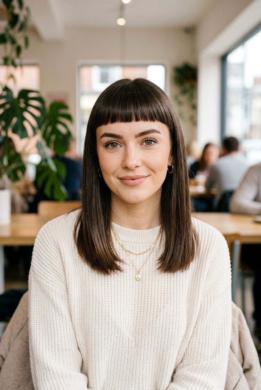 Micro Blunt Bangs On Straight Hair - 20 blunt bangs for straight hair - 20 blunt bangs for straight hair