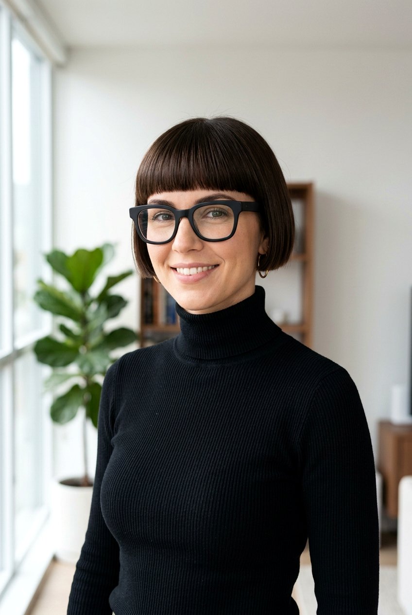 Micro Bob - 20 low maintenance cut for women with glasses - 20 low maintenance cut for women with glasses