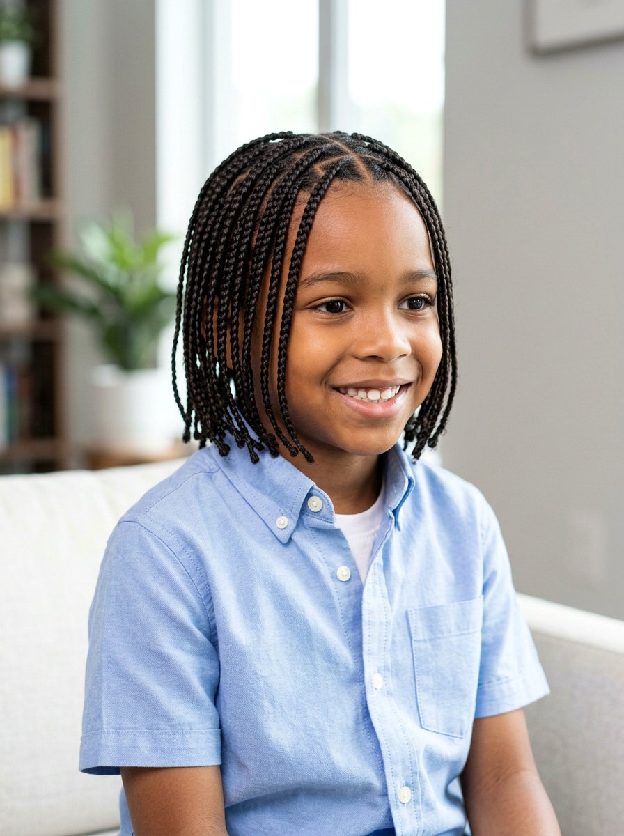 Micro Box Braids - 20 school safe braid styles for boys