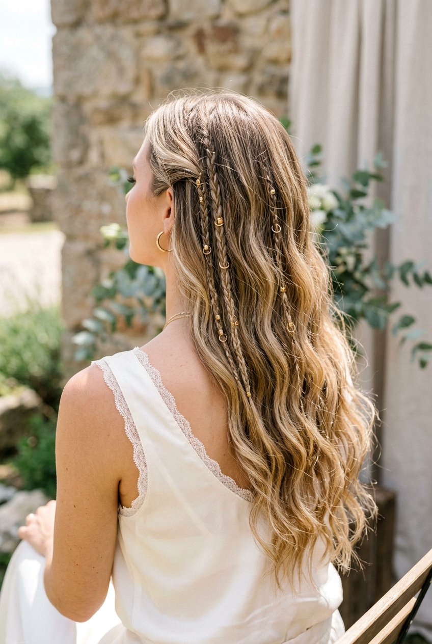 Micro Braid Accent Waves - 20 bridal hairstyle with romantic braid - 20 bridal hairstyle with romantic braid