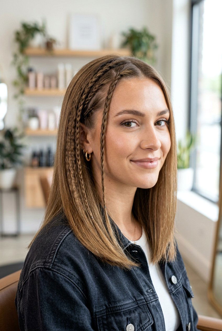 Micro Braid Accents - 20 overnight braid curls for medium hair - 20 overnight braid curls for medium hair