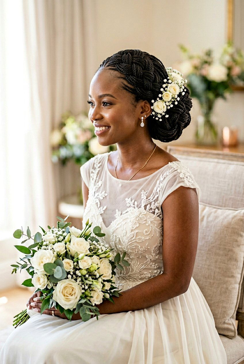 Micro Braid Bridal Updo - 20 bridal hairstyle for boho braid updo - 20 bridal hairstyle for boho braid updo